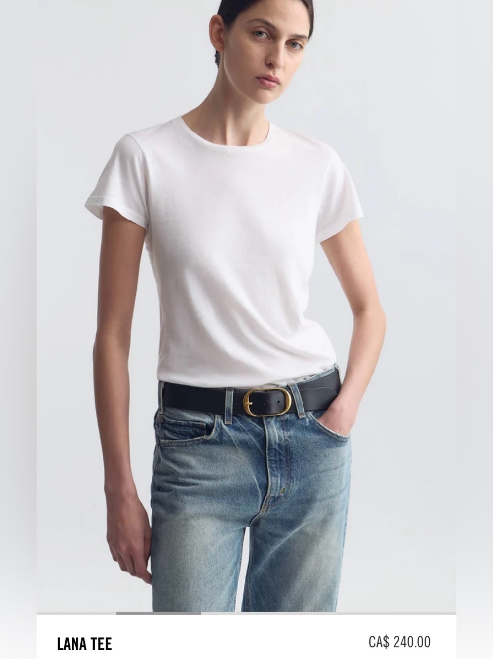 NWT Nili Lotan white cotton tshirt. Size (XL)